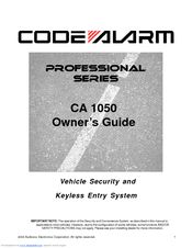 Code Alarm CA 1050 Owner's Manual