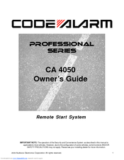 Code Alarm Professional Series CA 4050 Owner's Manual