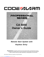 Code Alarm Professional Series CA 5050 Owner's Manual