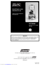 Coleman 3113 Instructions For Use Manual