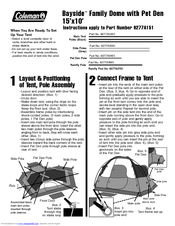 Coleman Bayside 9277A151 Instructions