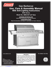 Coleman 8400 Series Use, Care & Assembly Manual