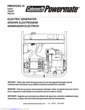 Coleman Powermate PM0525302.18 Instructions Manual