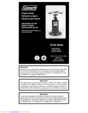 Coleman 5412A Series Instructions For Use Manual