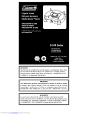 Coleman 5453A Series Instructions For Use Manual