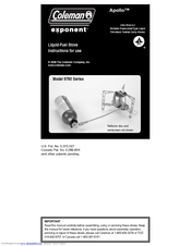 Coleman Exponent Apollo 9760 Series Instructions For Use Manual
