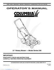Columbia 540 Series Operator's Manual