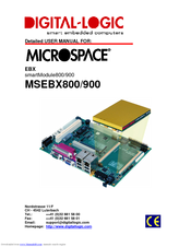 DIGITAL-LOGIC MICROSPACE MSEBX800 User Manual