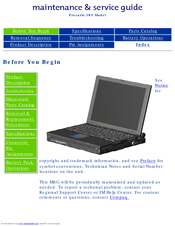 Compaq Presario 300 - Notebook PC Maintenance And Service Manual