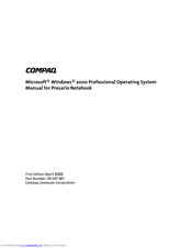 Compaq Presario Notebook PC Software Manual