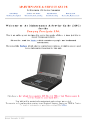 Compaq Prosignia 150 Series Maintenance And Service Manual