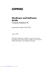 Compaq Presario V2600 - Notebook PC Hardware And Software Manual