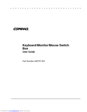 Compaq Keyboard/Monitor/Mouse Switch Box User Manual