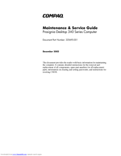 Compaq Prosignia Desktop 340 Series Maintenance & Service Manual