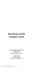 Compatible Systems MicroRouter 2250R Installation Manual