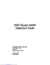 Compatible Systems RISC Router 3400R Installation Manual