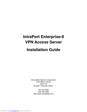 Compatible Systems IntraPort A00-1869 Installation Manual
