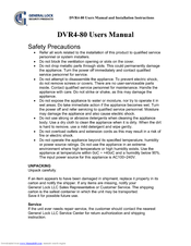 General Lock DVR4-80 Installation Instructions Manual