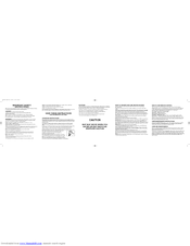 Conair Bath Mat Instruction Booklet