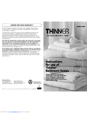 Conair Thinner TH208 Instructions For Use