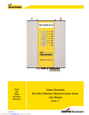 Cooper Bussmann BU-245U-E User Manual