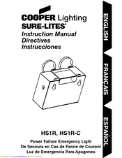 Cooper Lighting Sure-Lites HS1R-C Instruction Manual