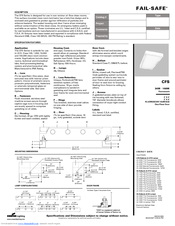 Cooper Lighting FAIL-SAFE CFS Specifications
