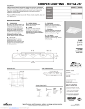 Cooper Lighting METALUX 214T5 Specifications