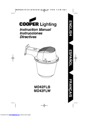 Cooper Lighting MD42FLB Instruction Manual