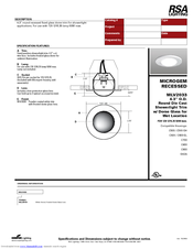 RSA Lighting Microgem MLV2033 Specification Sheet