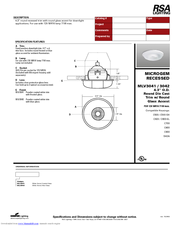 RSA Lighting Microgem MLV3041 Specification