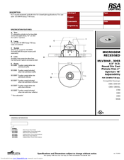 RSA Lighting Microgem MLV3068 Specification