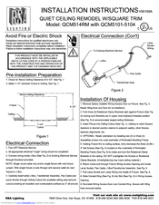 Rsa Lighting QCM5104 Installation Instructions