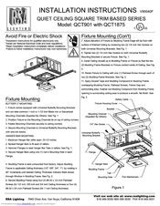Rsa Lighting QCT1785 Installation Instructions