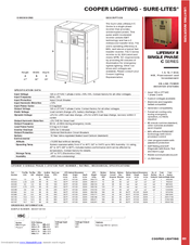 Cooper Lighting Sure-Lites Lifeway II C Series Specification Sheet