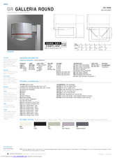 Cooper Lighting Galleria Round GRA25MWWXX Specification Sheet