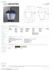 Cooper Lighting Lexington LXF70SR2554 Specification Sheet