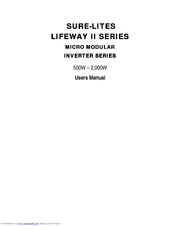 Cooper Lighting Sure-Lites Lifeway II C Series User Manual