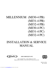 Cornelius MILLENNIUM MJ31-4 PC Installation And Service Manual