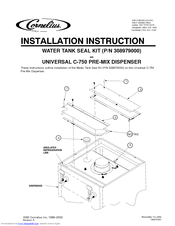 Cornelius Pre-Mix Dispenser Universal C-750 Installation Instructions
