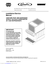 Cornelius REMCOR R-134A Installation & Service Manual