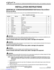 Cornelius Nordic CCM1030 Installation Instructions
