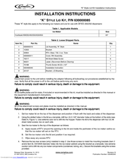 Cornelius Hoshizaki KM250 Installation Instructions