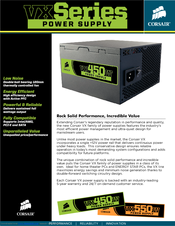 Corsair VX Series Brochure & Specs