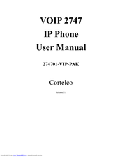 Cortelco VOIP 2747 User Manual