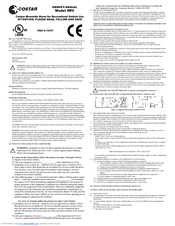 Costar 9RV Owner's Manual