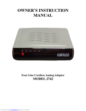 Cortelco FOUR LINE CORDLESS ANALOG ADAPTER 2742 Owner's Instruction Manual