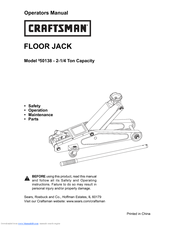 Craftsman 50138 Operator's Manual