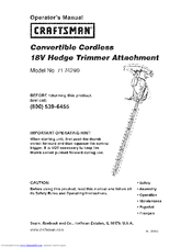 Craftsman 71.74290 Operator's Manual