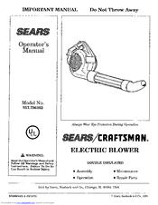 Craftsman 79636 Operator's Manual